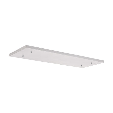 Hayes No-Hole Linear Ceiling Plate in white, a slim rectangular multi-point mounting base, 110cm long with visible fixing pins, shown on a plain white background.