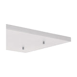 Hayes No-Hole Linear Ceiling Plate in white, a slim 110cm rectangular mounting bar with two visible fixing points, shown against a plain white background.