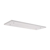 Hayes Linear Ceiling Plate, a 12-hole white rectangular fixture mount with visible mounting points, shown against a plain white background.