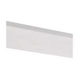 Hayes Linear Ceiling Plate, a slim white rectangular fixture with 12 holes for pendant flexes, shown at an angle on a plain background.