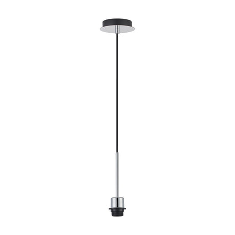 Carrie Single E27 Pendant Light 12cm - Polished Chrome