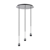 Carrie 3 Light E27 Round Pendant Light 40cm - Polished Chrome
