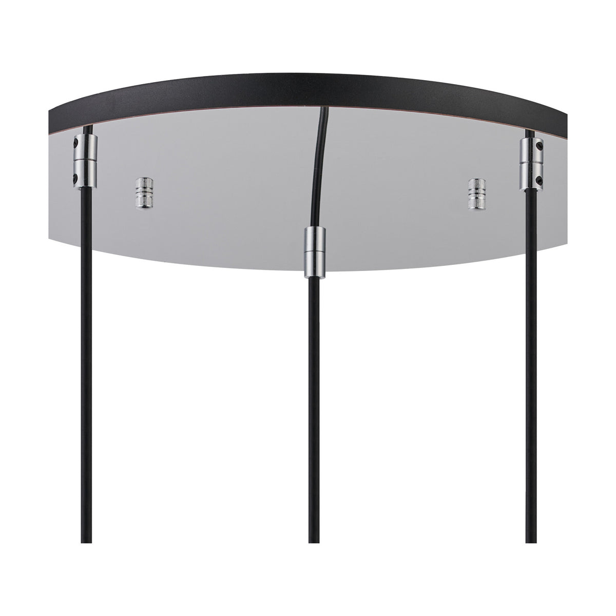 Carrie 3 Light E27 Round Pendant Light 40cm - Polished Chrome