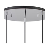 Carrie 3 Light E27 Round Pendant Light 40cm - Polished Chrome