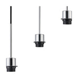 Carrie 3 Light E27 Round Pendant Light 40cm - Polished Chrome