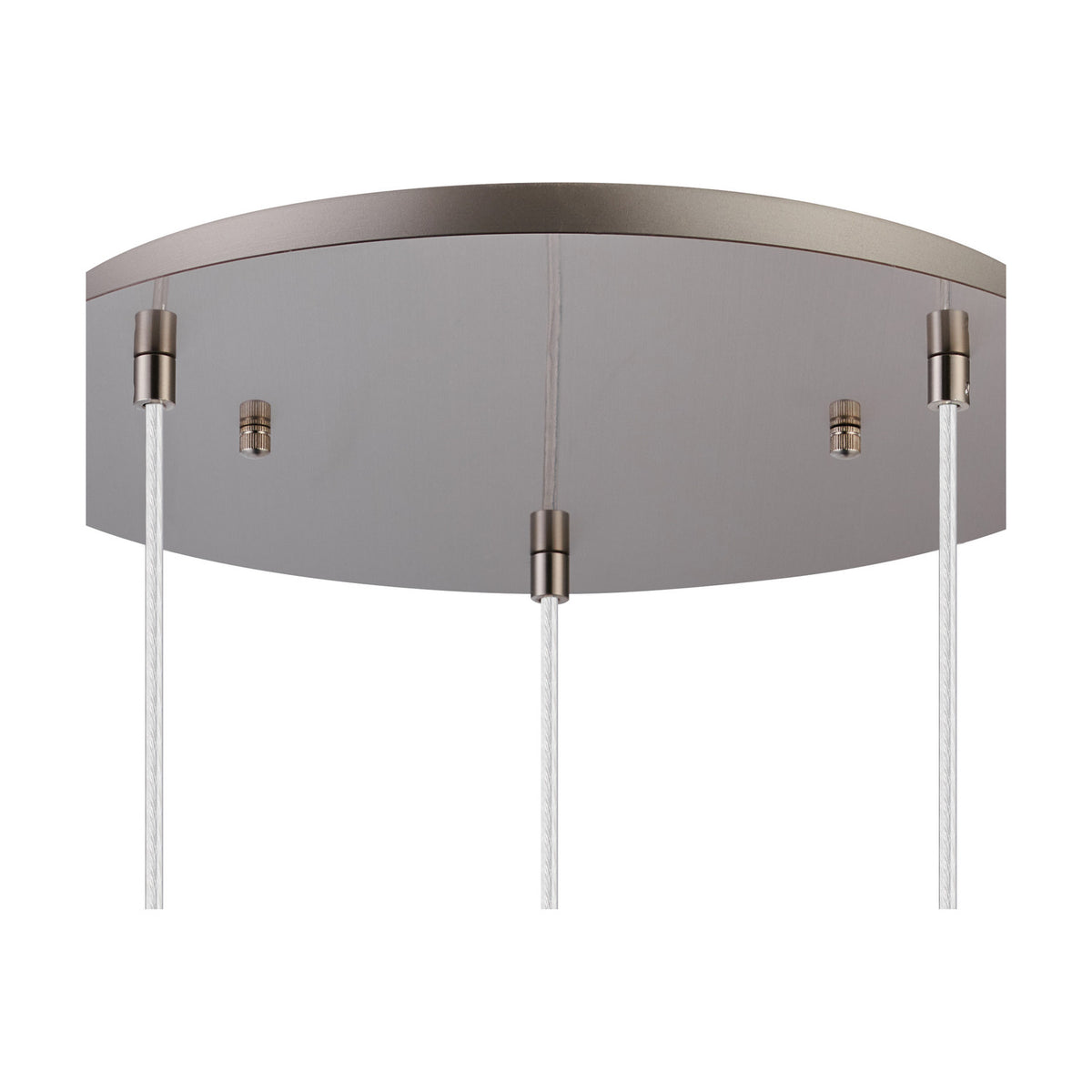 Carrie 3 Light E27 Round Pendant Light 40cm - Satin Nickel