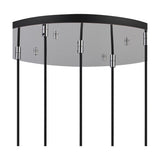 Carrie 5 Light E27 Round Pendant Light 45cm - Polished Chrome