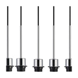 Carrie 5 Light E27 Round Pendant Light 45cm - Polished Chrome