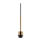 Carrie 3 Light E27 Linear Pendant Light 85cm Drop - Antique Gold