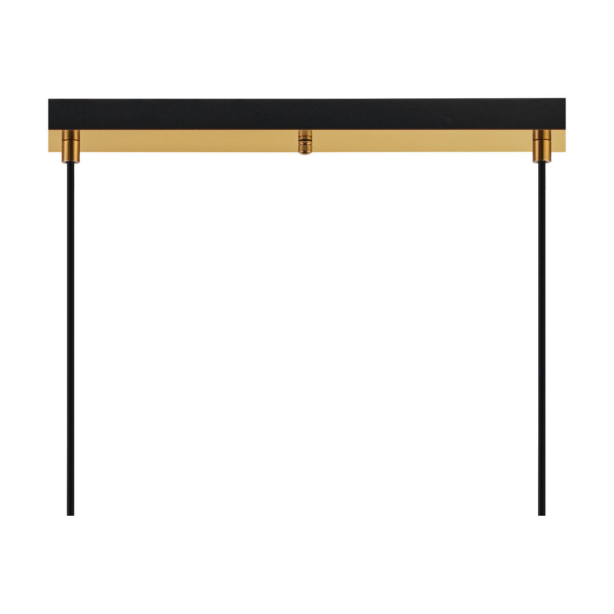 Carrie 3 Light E27 Linear Pendant Light 85cm Drop - Antique Gold