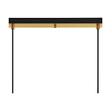 Carrie 3 Light E27 Linear Pendant Light 85cm Drop - Antique Gold