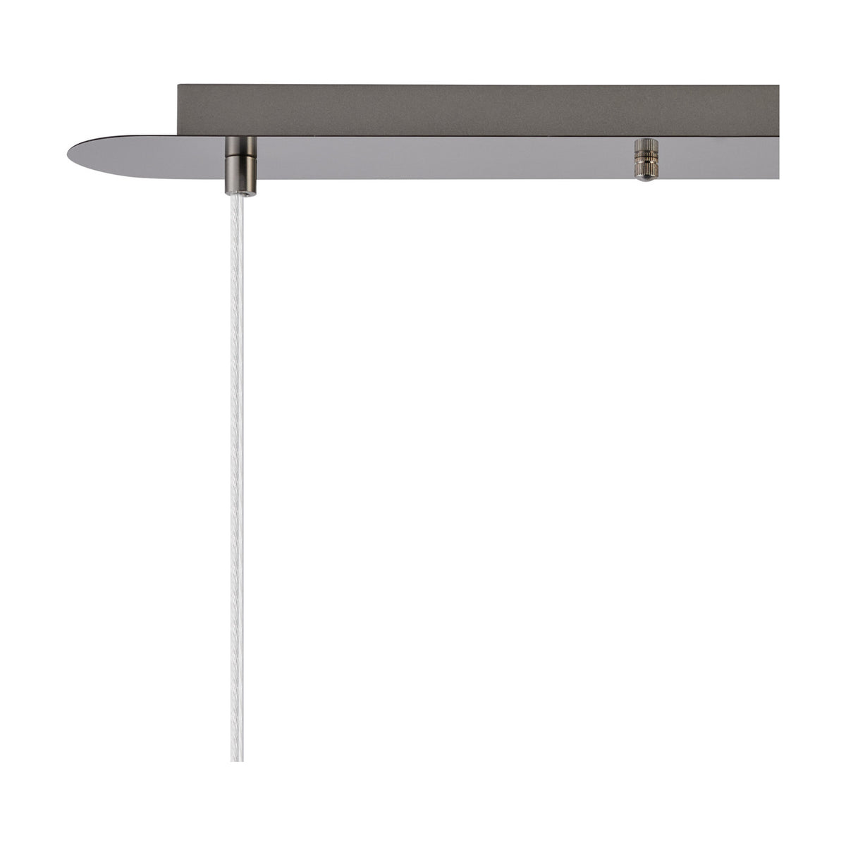 Carrie 3 Light E27 Linear Pendant Light 85cm Drop - Satin Nickel