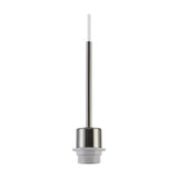 Carrie 3 Light E27 Linear Pendant Light 85cm Drop - Satin Nickel