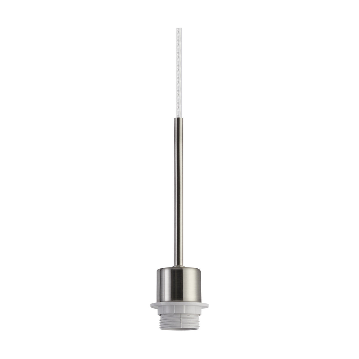 Carrie 3 Light E27 Linear Pendant Light 85cm Drop - Satin Nickel