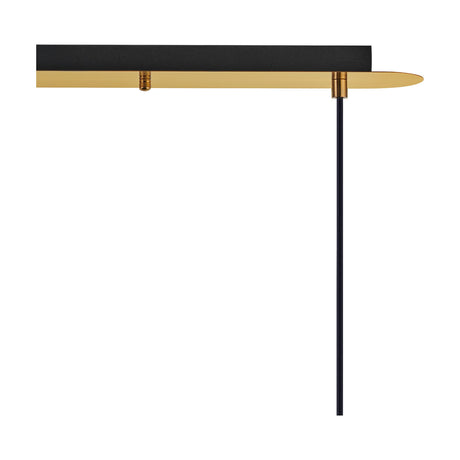 Carrie 4 Light E27 Linear Pendant Light 1.2m Drop - Antique Gold