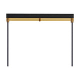 Carrie 4 Light E27 Linear Pendant Light 1.2m Drop - Antique Gold