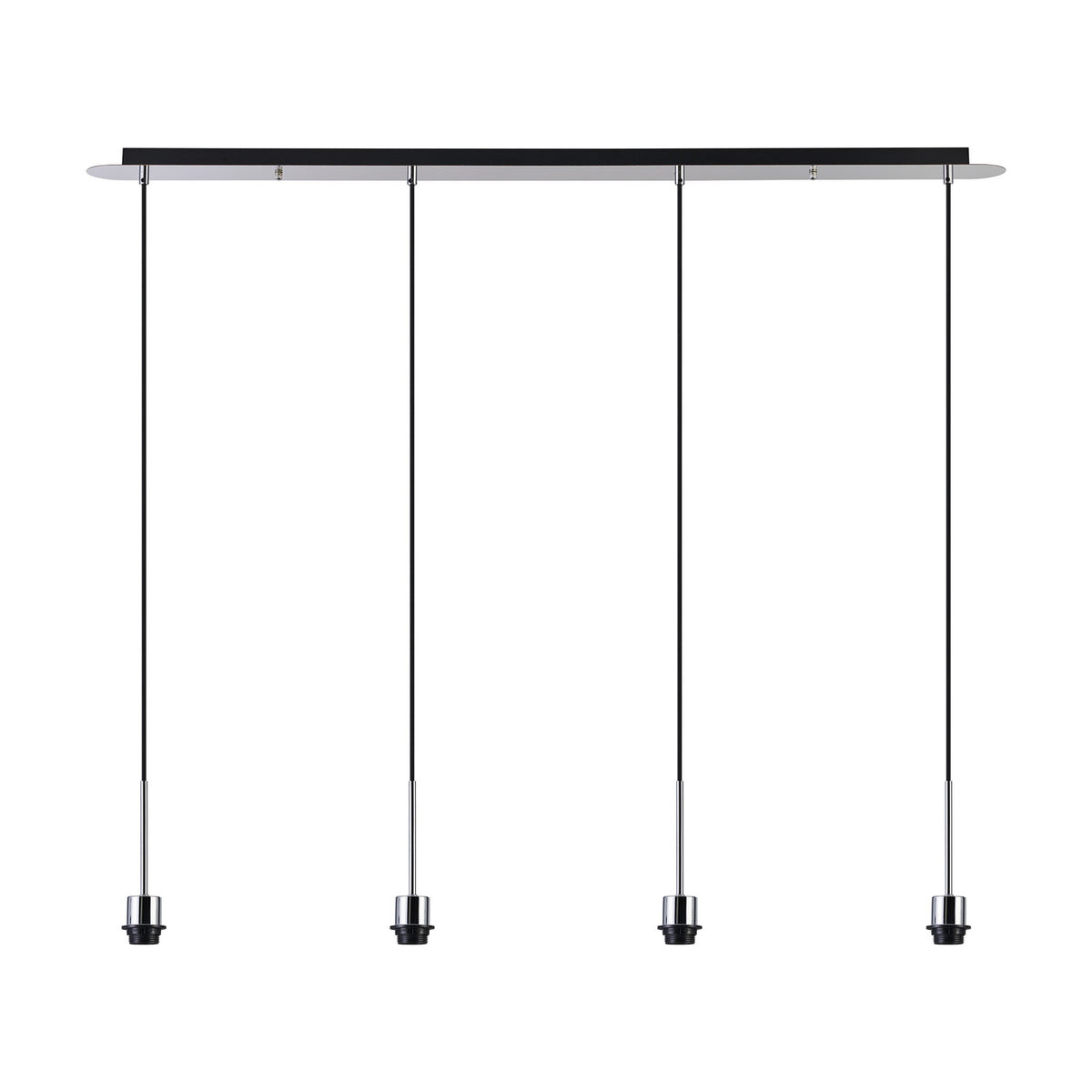 Carrie 4 Light Linear Pendant Light 1.2m Drop - Polished Chrome