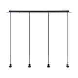 Carrie 4 Light Linear Pendant Light 1.2m Drop - Polished Chrome