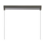 Carrie 4 Light E27 Linear Pendant Light 1.2m Drop - Satin Nickel