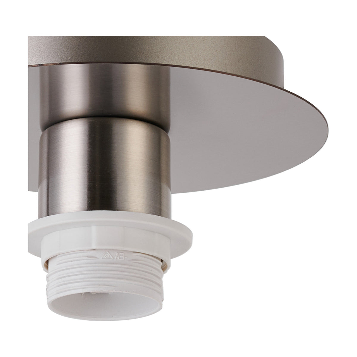 Carrie E27 Flush Ceiling Light 15cm - Satin Nickel