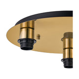 Carrie 3 Light E27 Flush Ceiling Light 40cm - Antique Gold