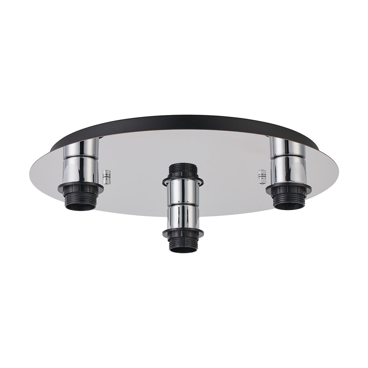 Carrie 3 Light E27 Flush Ceiling Light 40cm - Polished Chrome