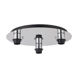 Carrie 3 Light E27 Flush Ceiling Light 40cm - Polished Chrome