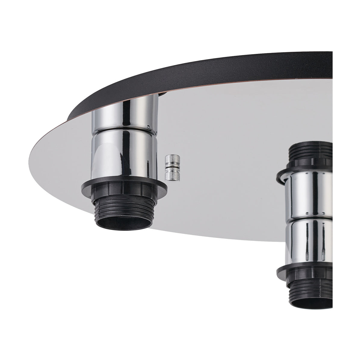 Carrie 3 Light E27 Flush Ceiling Light 40cm - Polished Chrome