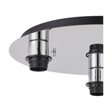Carrie 3 Light E27 Flush Ceiling Light 40cm - Polished Chrome