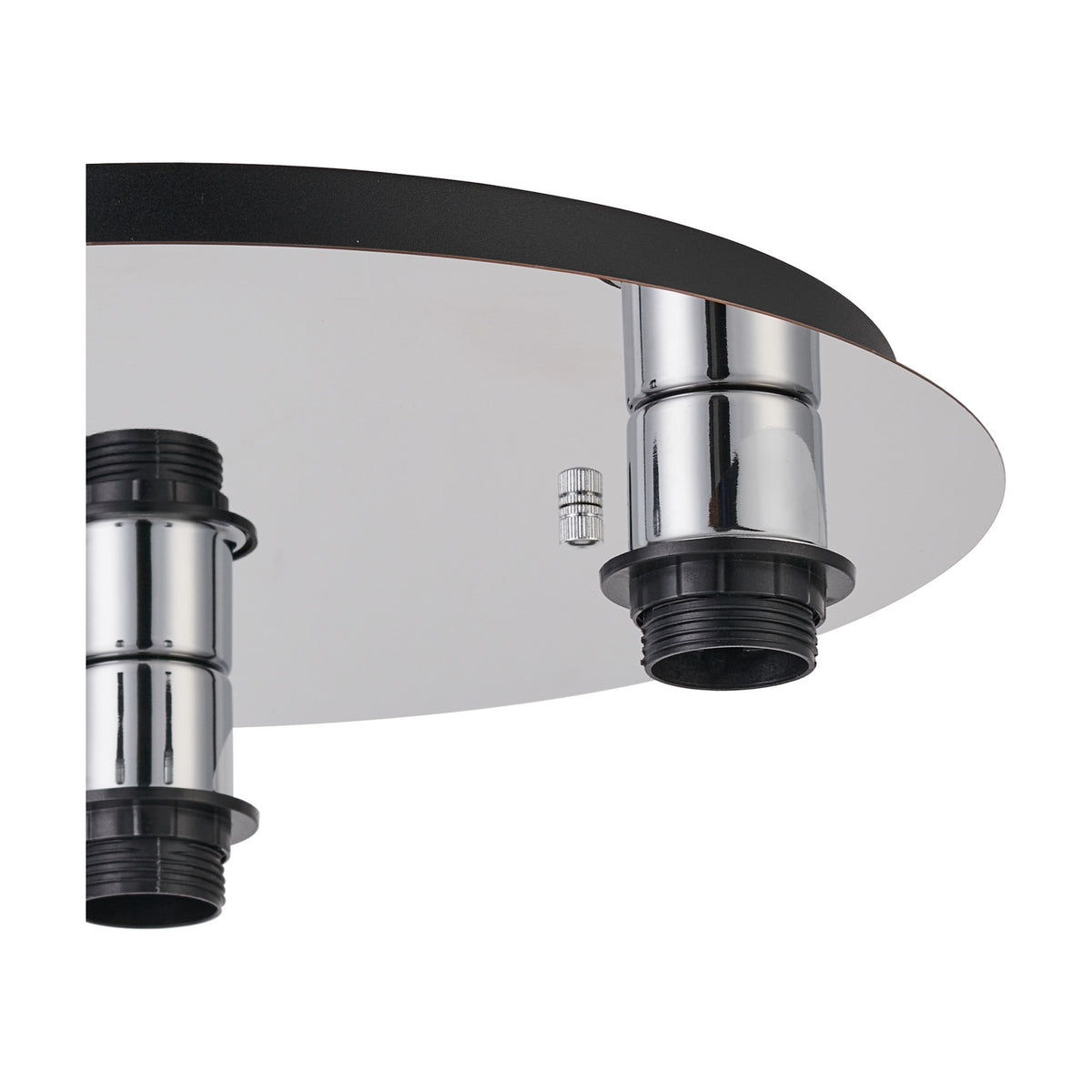 Carrie 3 Light E27 Flush Ceiling Light 40cm - Polished Chrome