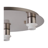 Carrie 3 Light E27 Flush Ceiling Light 40cm - Satin Nickel