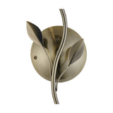 Elm G9 Left Glass Wall Light 19cm - Antique Brass