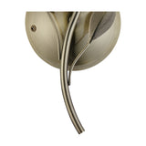 Elm G9 Left Glass Wall Light 19cm - Antique Brass