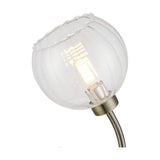 Elm G9 Left Glass Wall Light 19cm - Antique Brass
