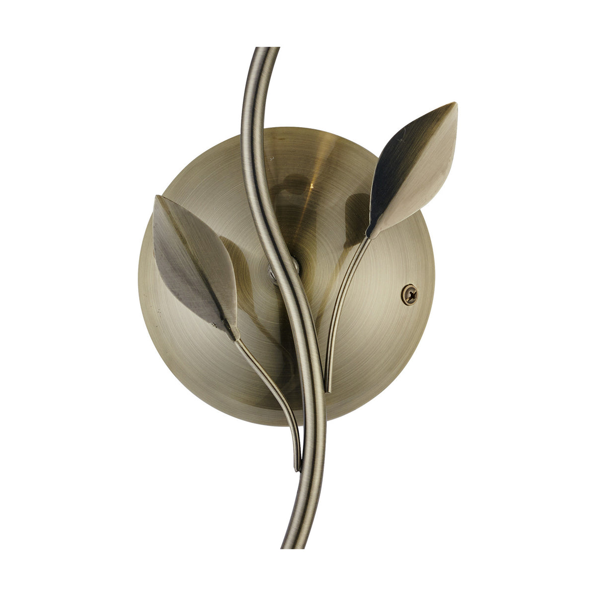 Elm G9 Right Glass Wall Light 19cm - Antique Brass