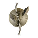 Elm G9 Right Glass Wall Light 19cm - Antique Brass