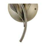 Elm G9 Right Glass Wall Light 19cm - Antique Brass