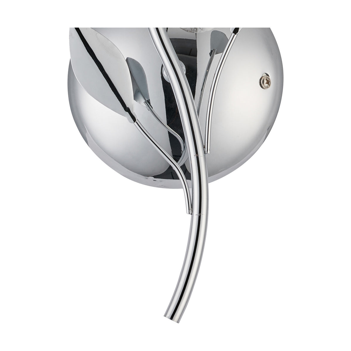 Elm G9 Right Glass Wall Light 19cm - Polished Chrome
