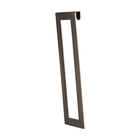 Sigma Lamp Shade fitting in bronze, 15cm high, a narrow upright steel frame with an open rectangular centre and a curved top hook, shown on a plain white background.