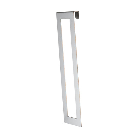 Sigma Lamp Shade frame in chrome, 18cm tall slender rectangular steel upright with a hook top, shown against a plain white background.
