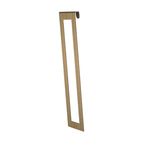 Sigma Lamp Shade decorative accessory, 20cm tall narrow open frame with curved top hook in antique brass steel, shown against a plain white background.