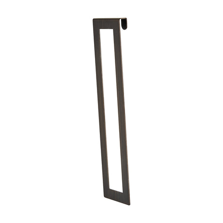 Sigma Lamp Shade fitting, 20cm tall, slim rectangular bronze steel frame with an open centre and curved top hook, shown on a plain white background.