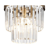 Cosette 3 Light E14 Semi Flush Ceiling Light 30cm - Antique Brass