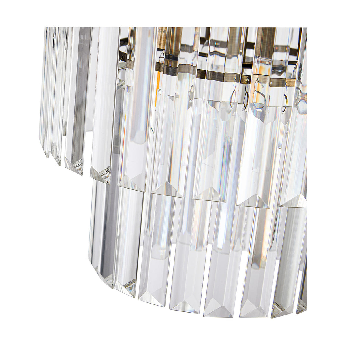 Cosette 3 Light E14 Semi Flush Ceiling Light 30cm - Antique Brass