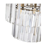 Cosette 3 Light E14 Semi Flush Ceiling Light 30cm - Antique Brass