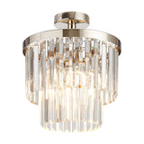 Cosette 3 Light Semi Flush Ceiling Light 30cm - Polished Nickel