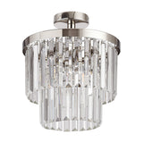 Cosette 3 Light Semi Flush Ceiling Light 30cm - Polished Nickel