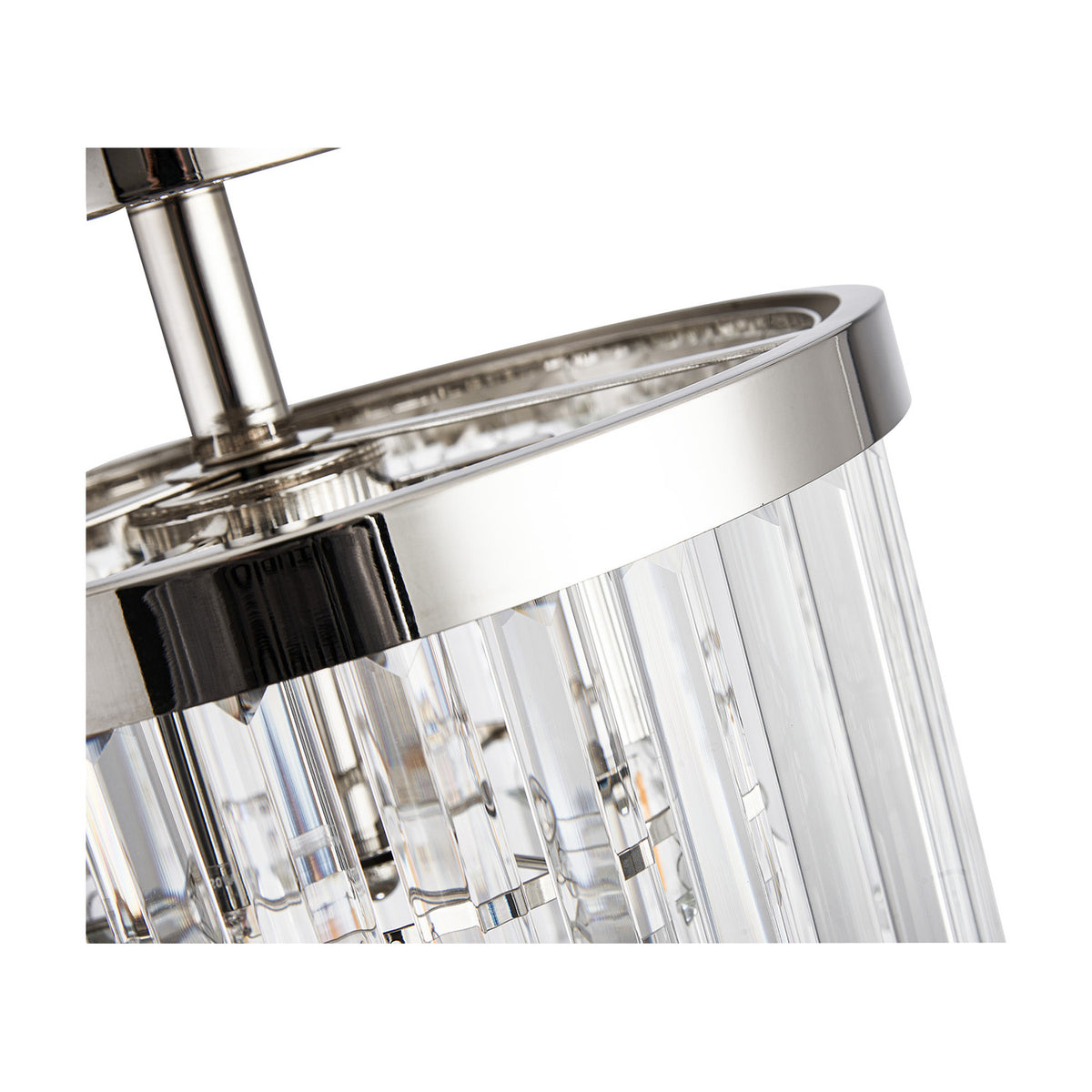 Cosette 3 Light Semi Flush Ceiling Light 30cm - Polished Nickel