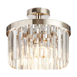 Cosette 3 Light Semi Flush Ceiling Light 30cm - Polished Nickel