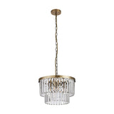 Cosette 4 Light E14 Semi Flush Ceiling Light 40cm - Antique Brass